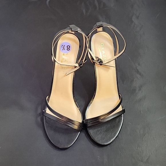 BRAND NEW GLAZE DOUBLE STRAP HIGH HEEL STILETTOS SANDAL - Picture 4 of 14